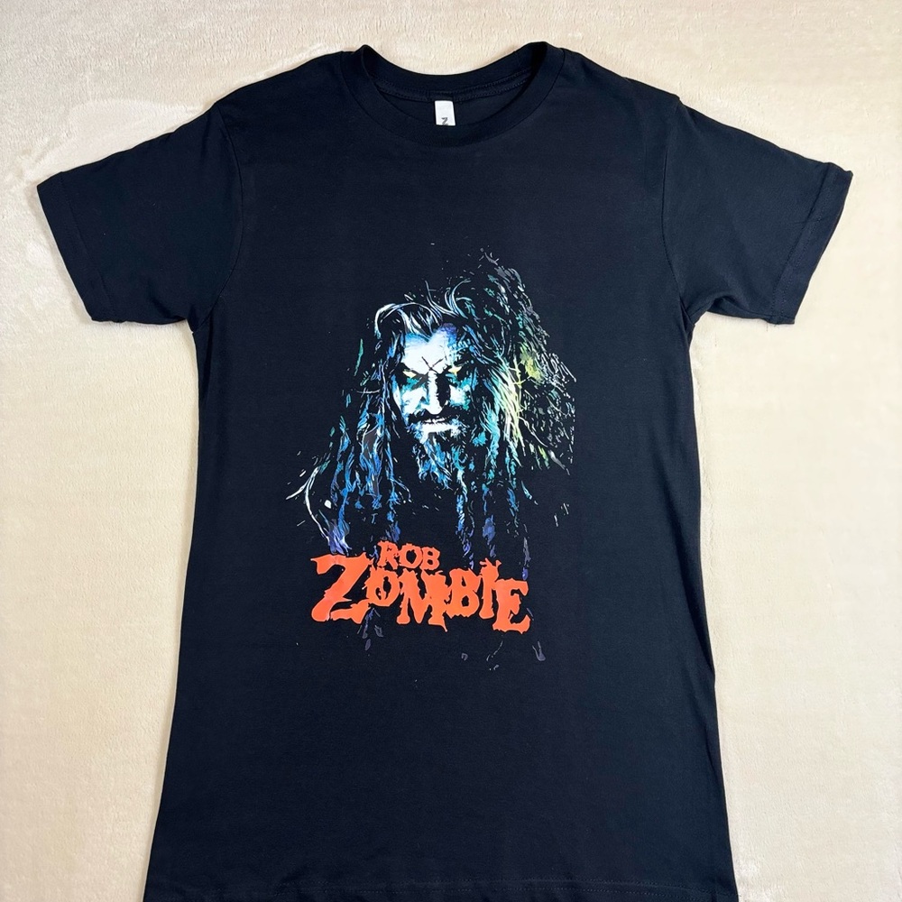 Rob Zombie Hell Billy Head Graphic T-Shirt Adult Size S 100% Preshrunk Cotton